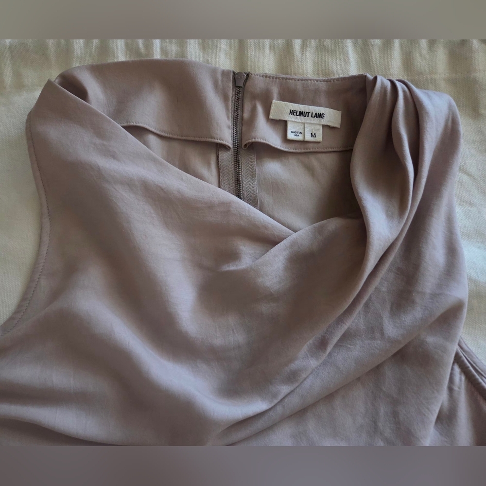 Helmut Lang Light Pink/Beige Silk Top